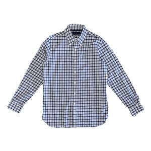 Ralph Lauren Men’s Long Sleeve Collared Blue Purple Plaid Button-up Shirt Size M